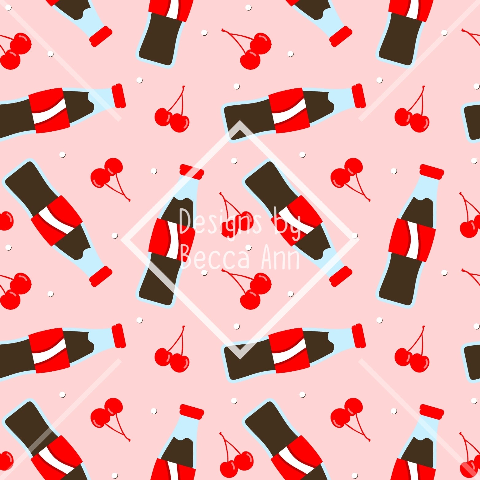 Bottles and cherries Seamless File