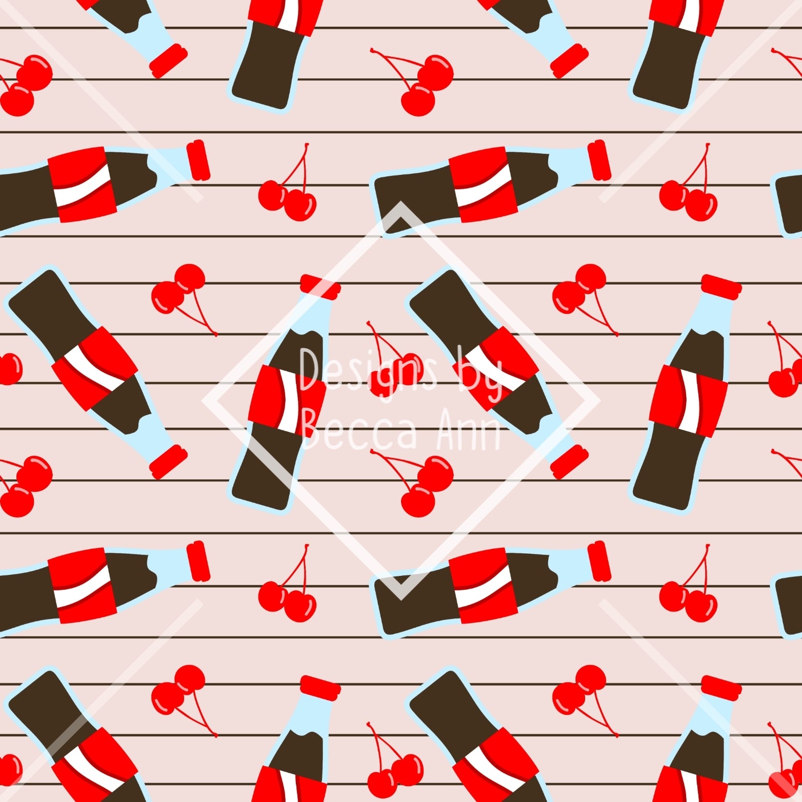 Bottles and cherries Seamless File