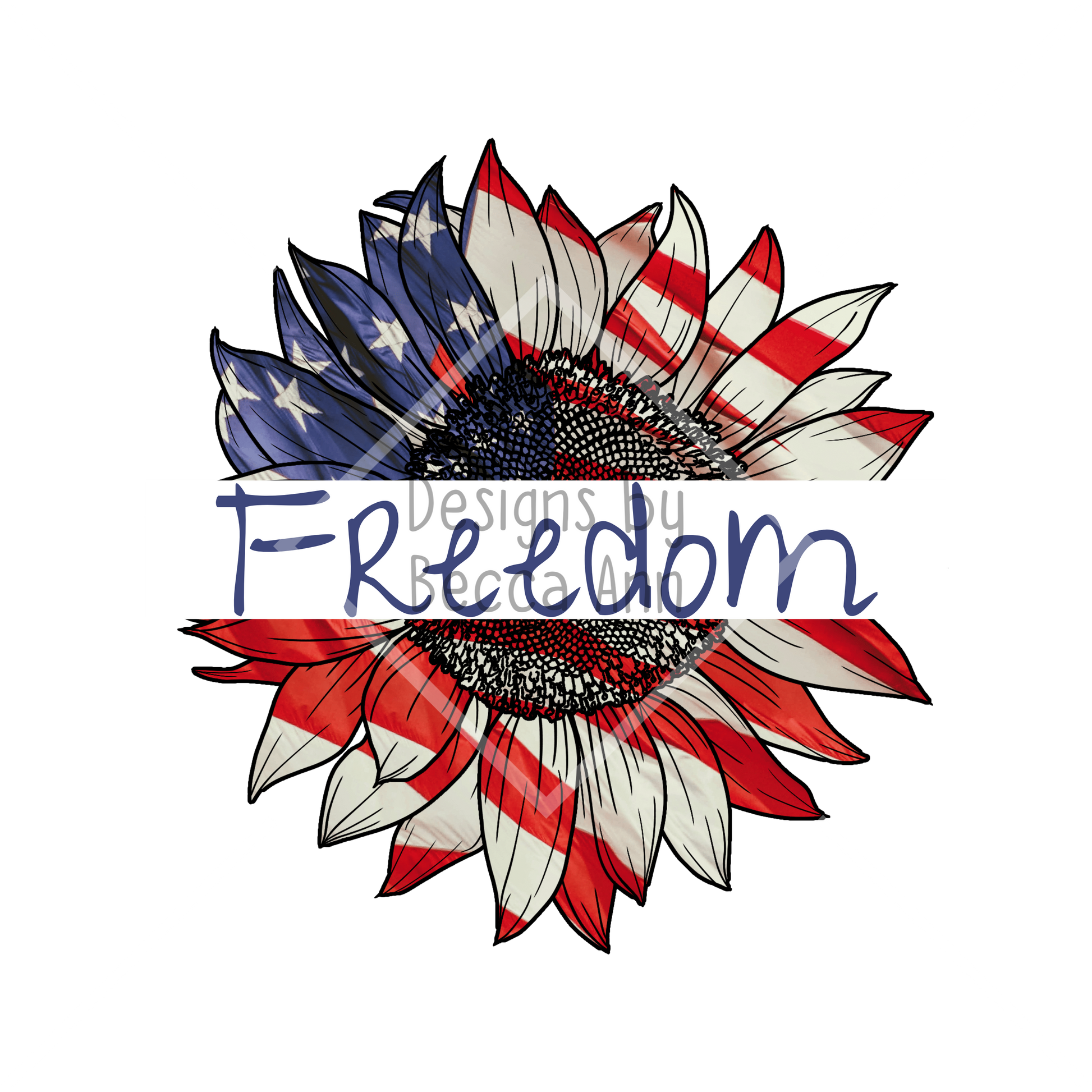 Patriotic Flower and Stars Seamless File