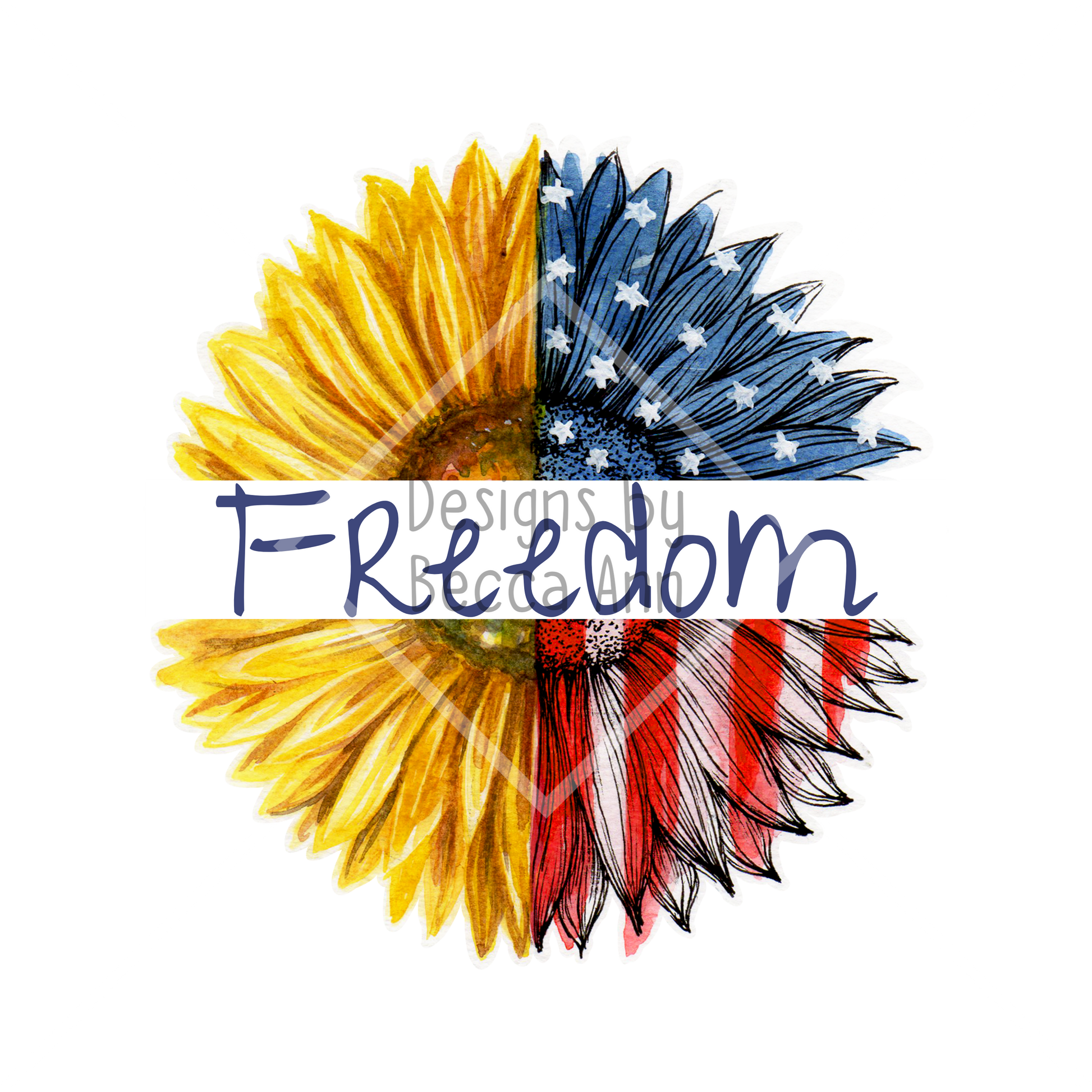 Patriotic Sunflowers Seamless File