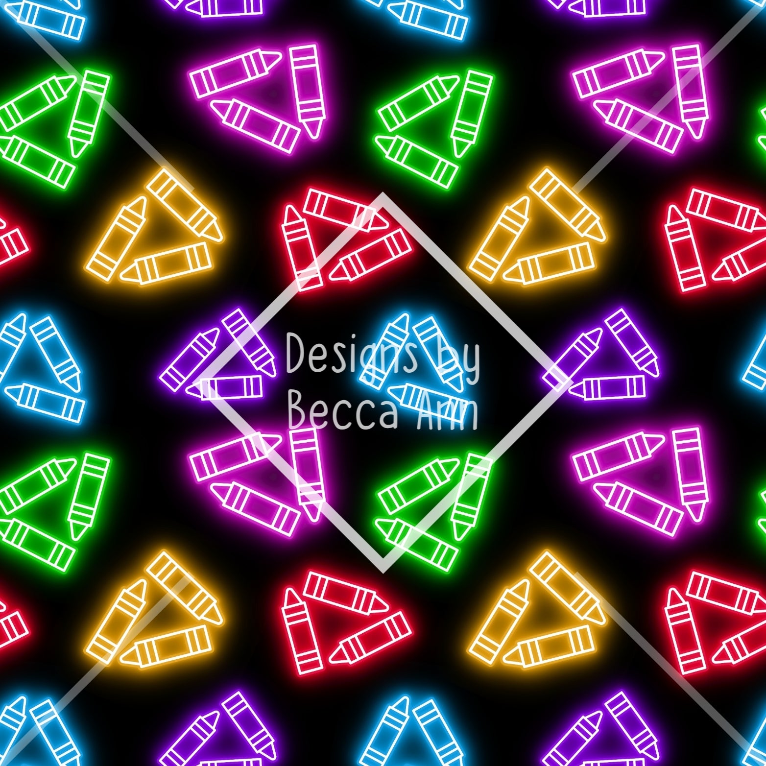 Neon Crayon Seamless File