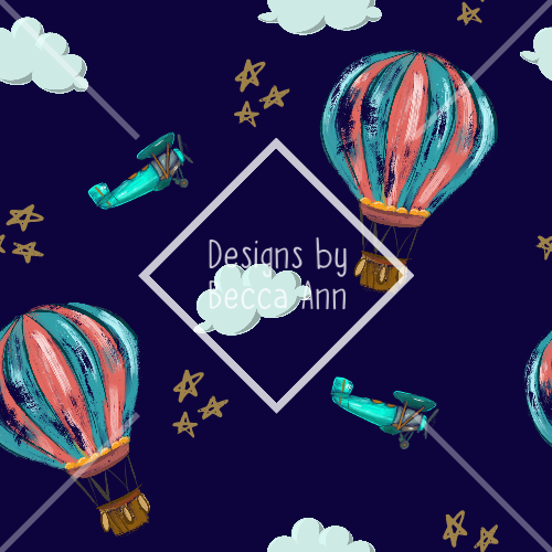 Hot Air Balloon Sky Seamless File