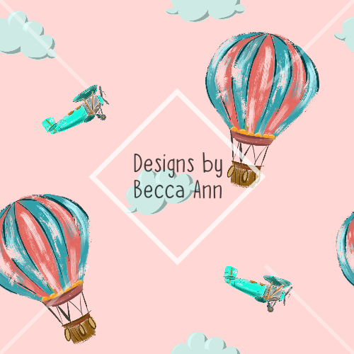 Hot Air Balloon Sky Seamless File