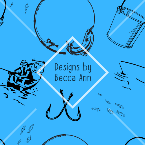 Fishing Outline Seamless File