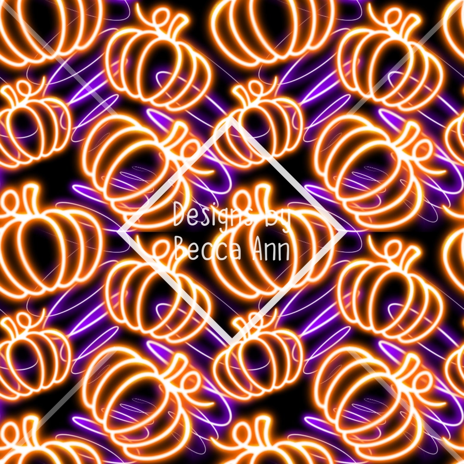 Neon Pumpkins Seamless File