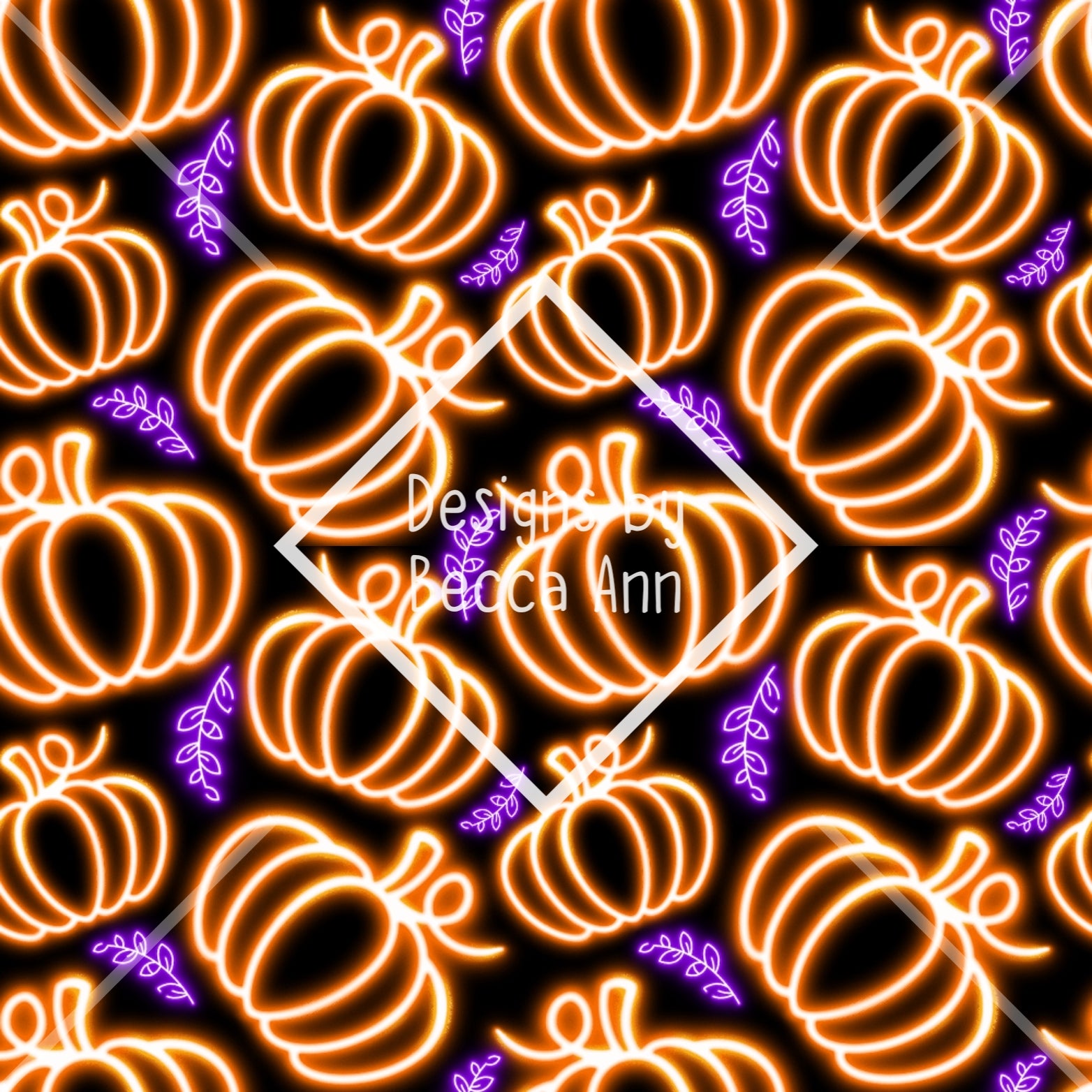 Neon Pumpkins Seamless File