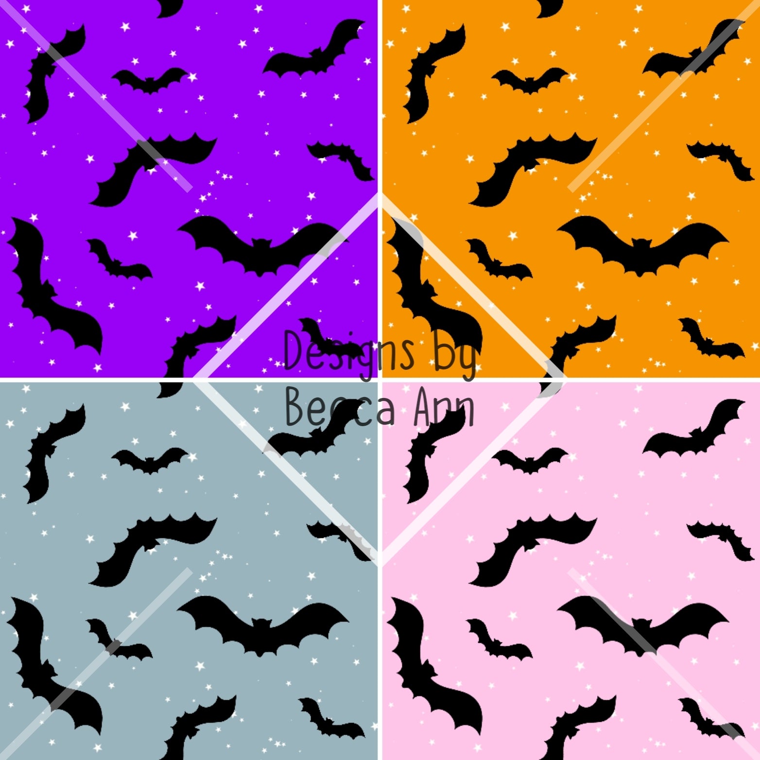 Silhouette Bats Seamless File