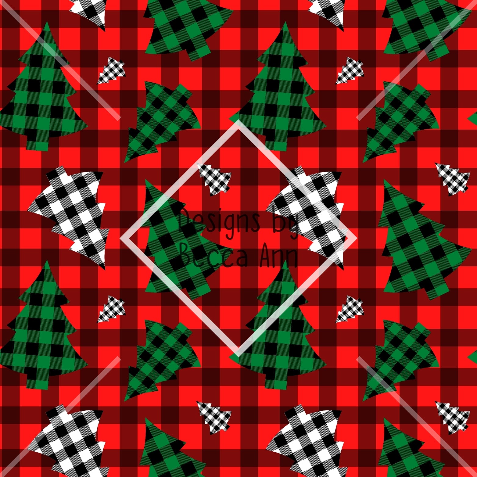 Plaid Christmas Tree Seamless File