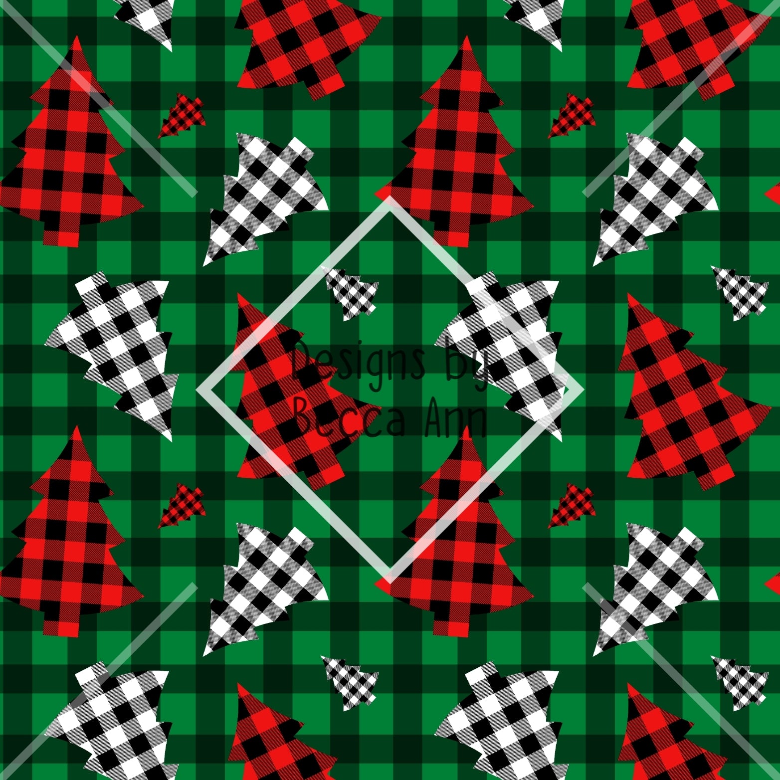 Plaid Christmas Tree Seamless File