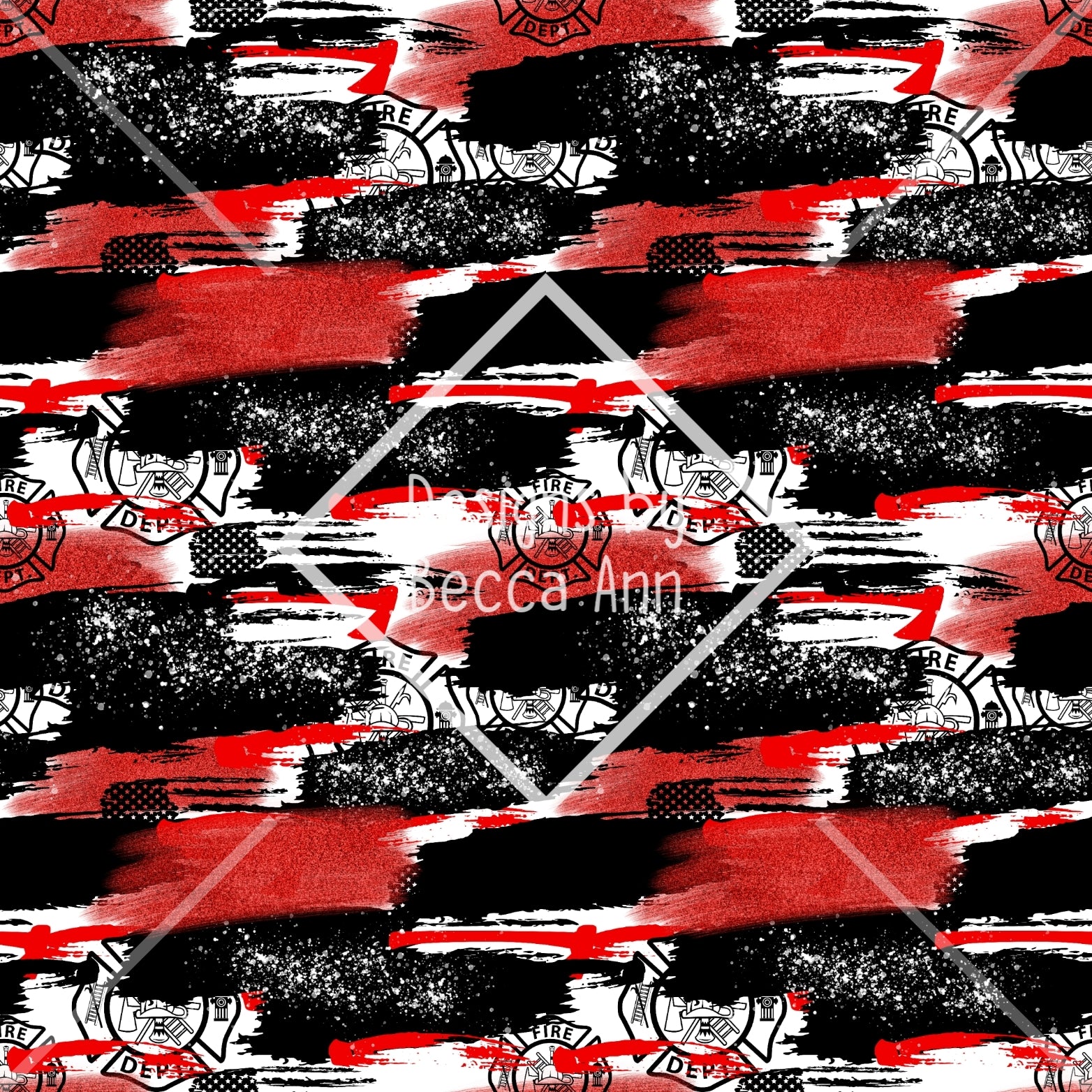 Fire Fighter Brush Strokes Seamless File