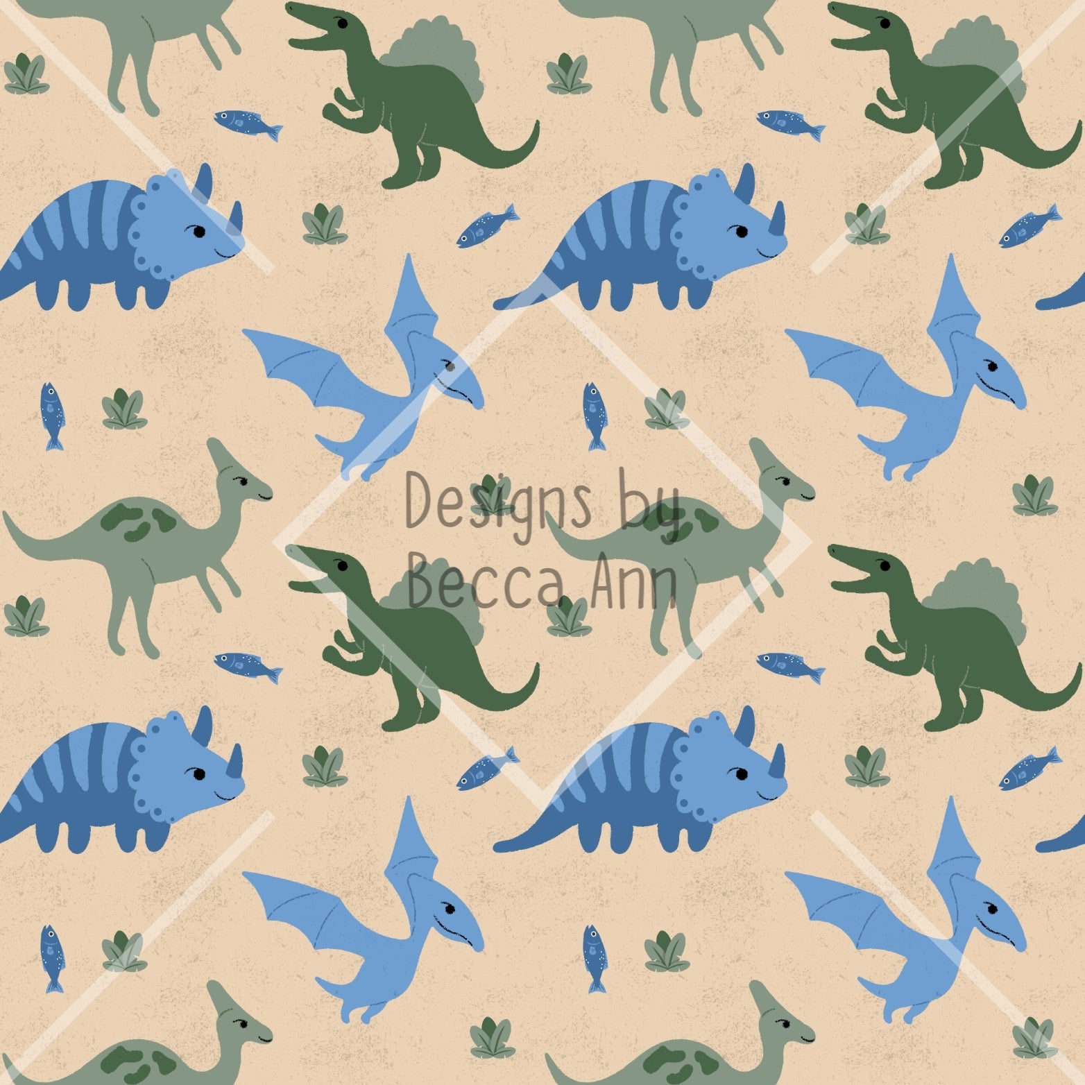 Blue Dino Seamless File