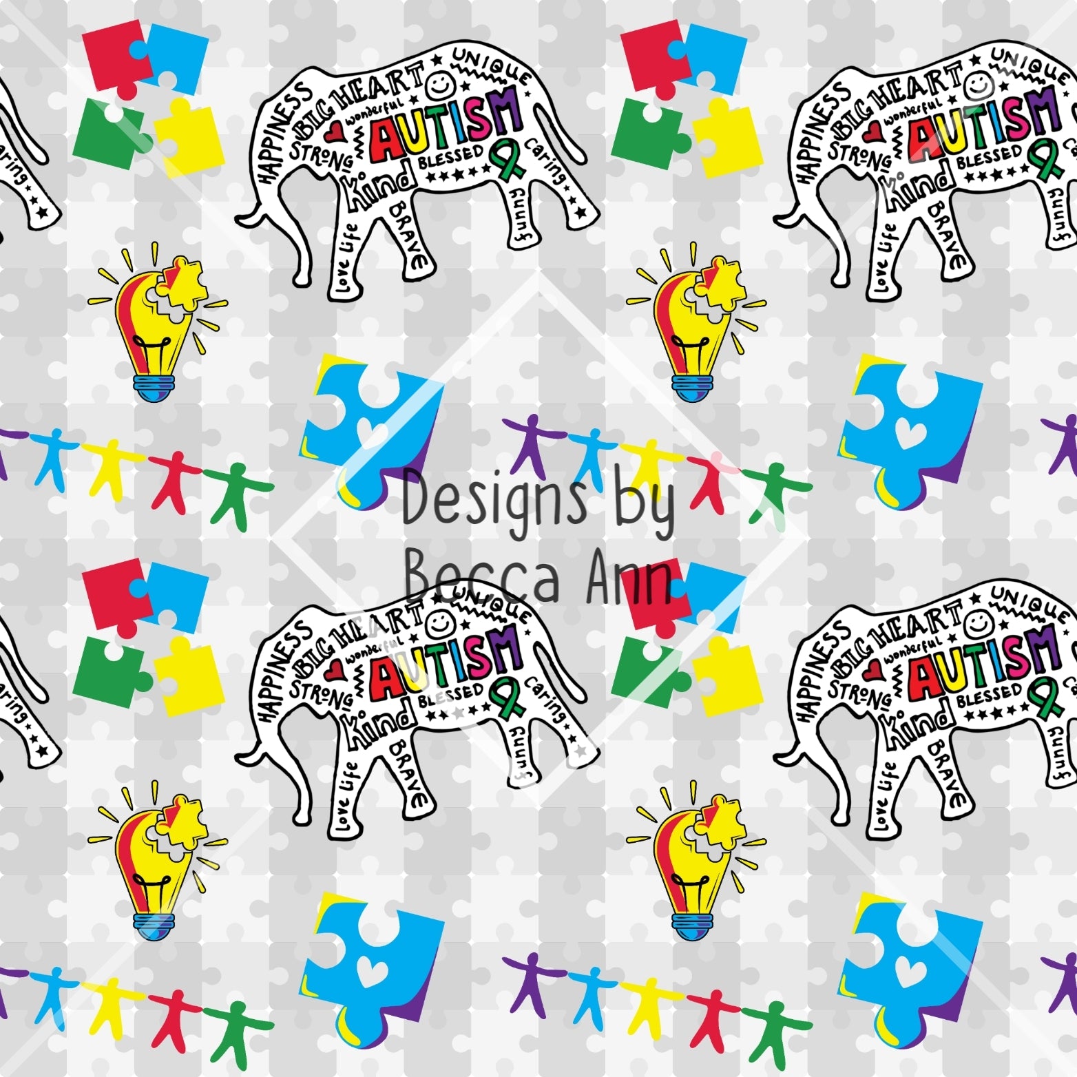 Autism Puzzle Seamless File