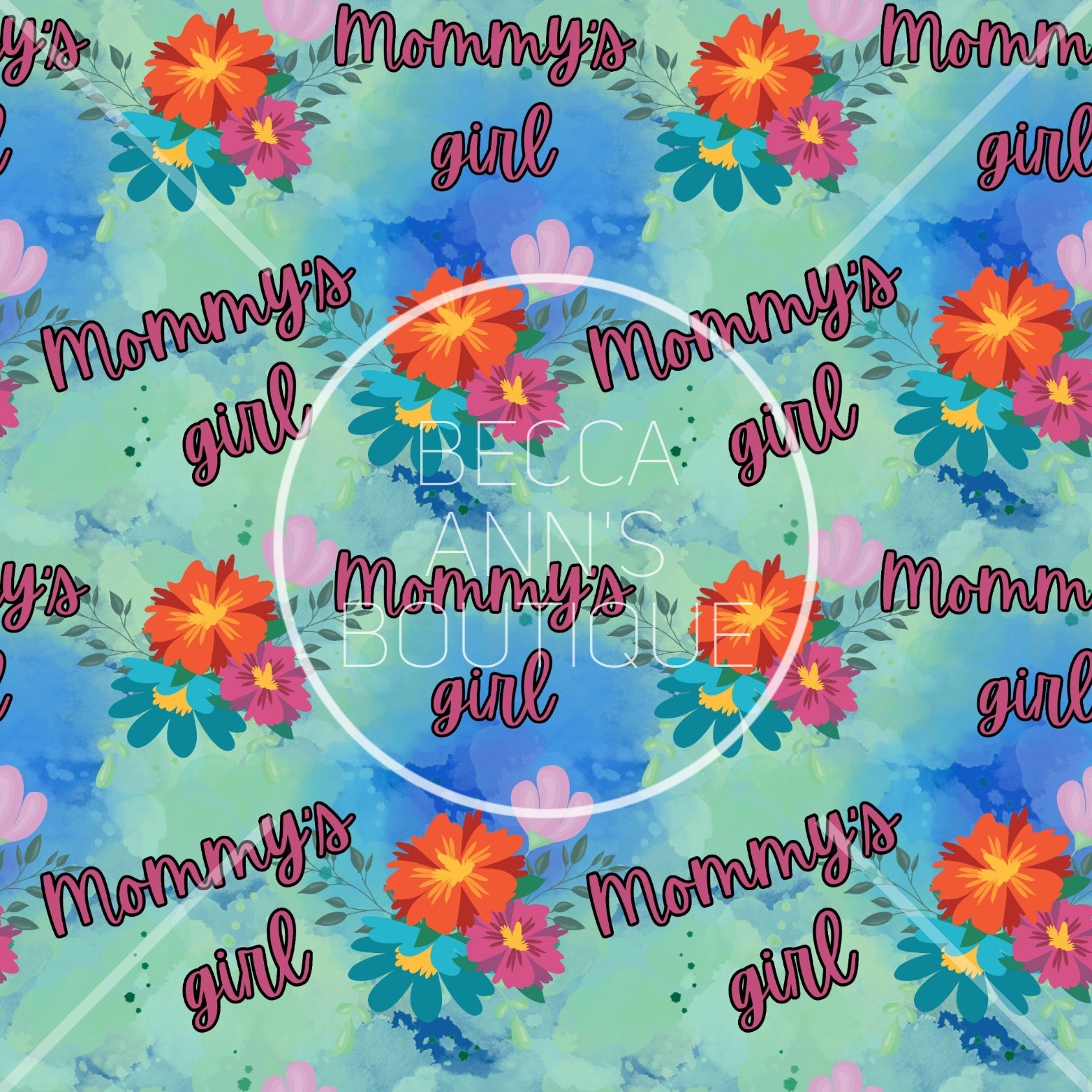 Mom/dad's girl floral Seamless File