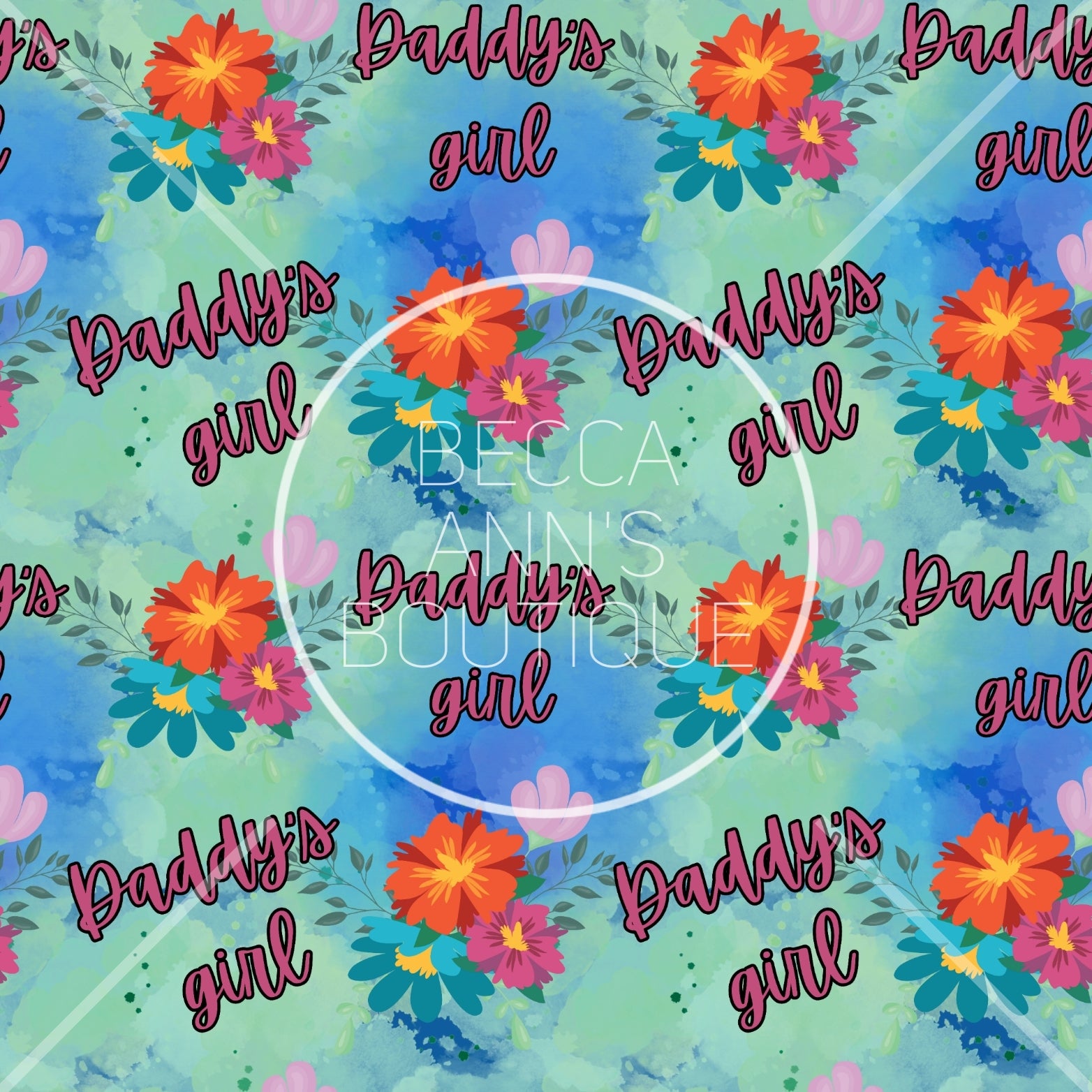 Mom/dad's girl floral Seamless File