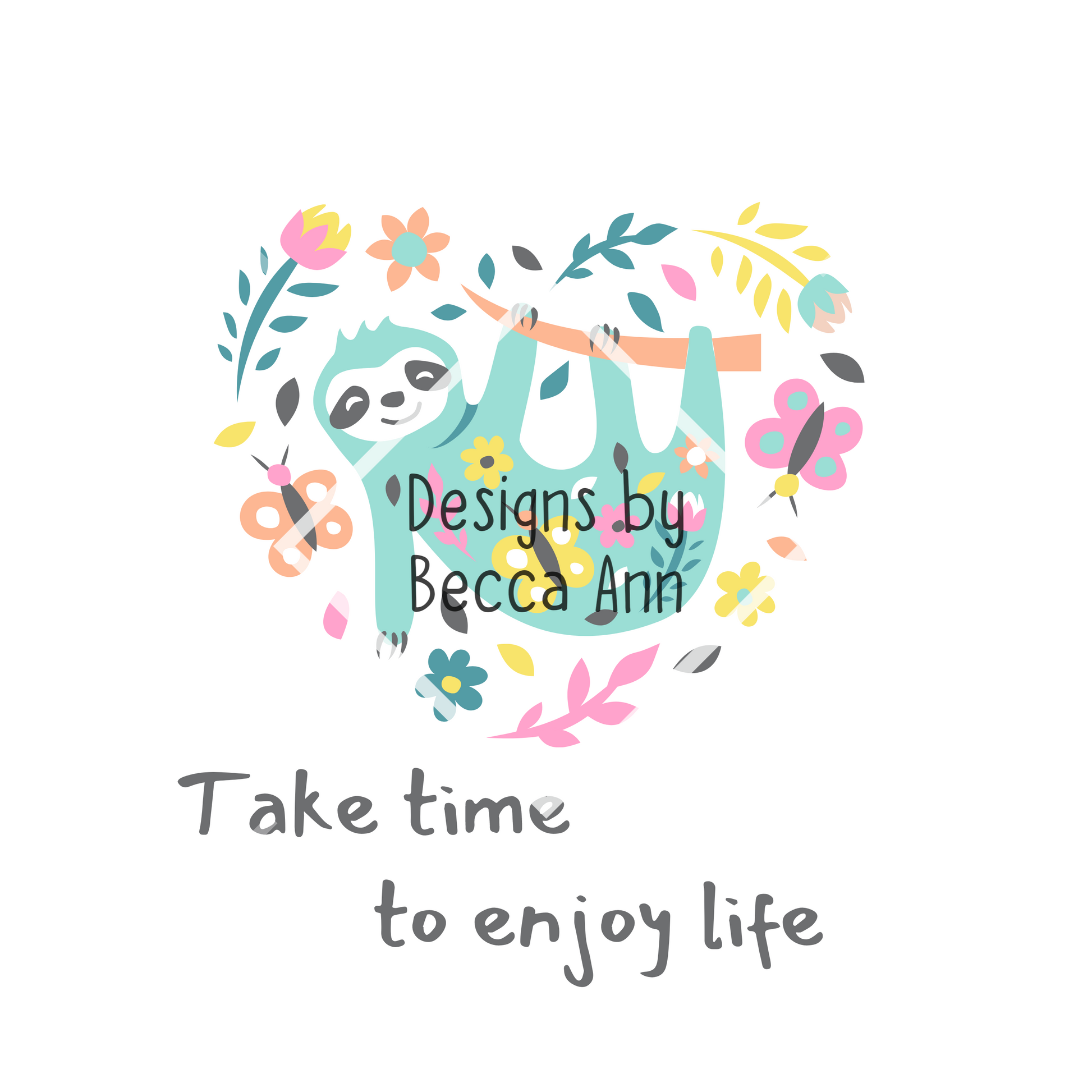 Pastel Sloths Seamless File