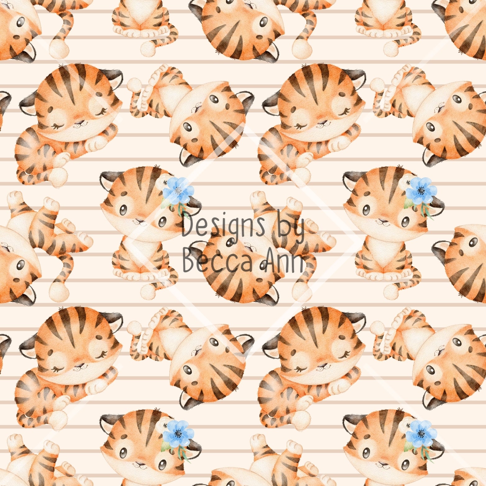Floral Tiger Seamless File