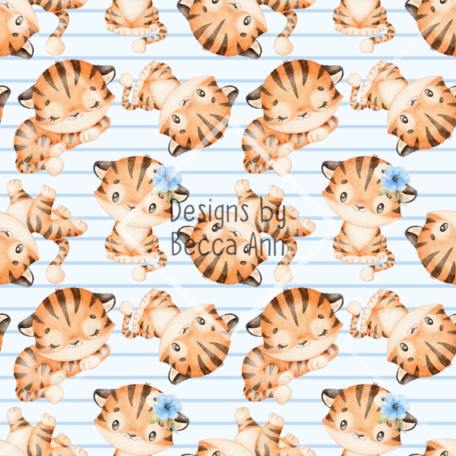Floral Tiger Seamless File