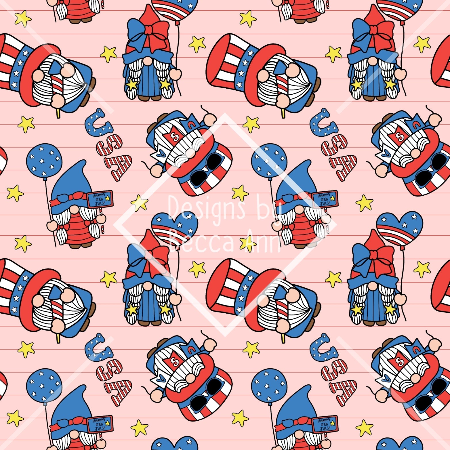 Patriotic Gnomes Seamless File