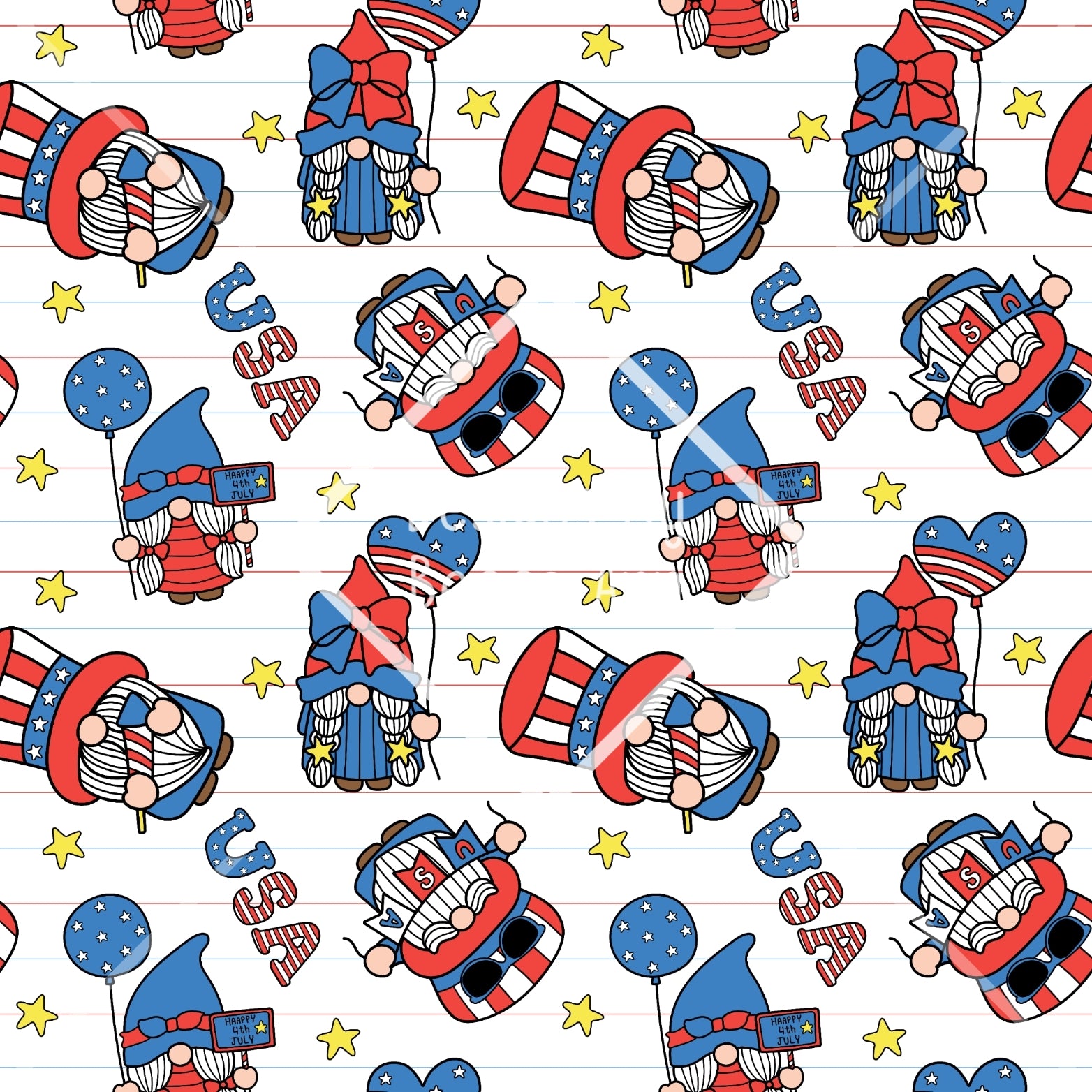 Patriotic Gnomes Seamless File