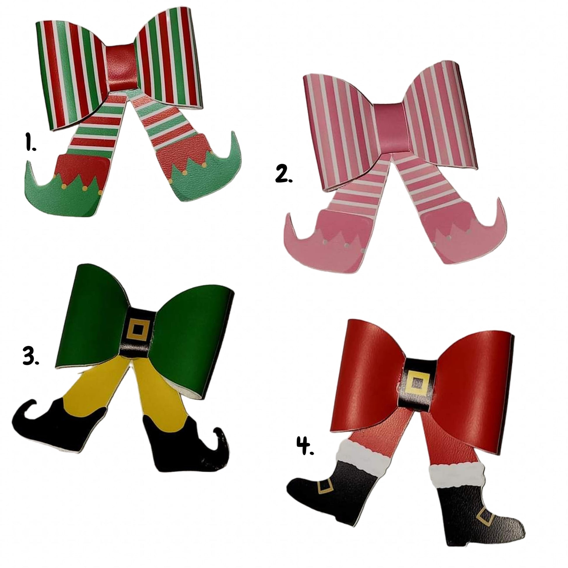Faux Leather Christmas Clip