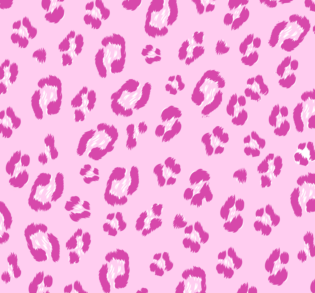 Pink and White Leopard
