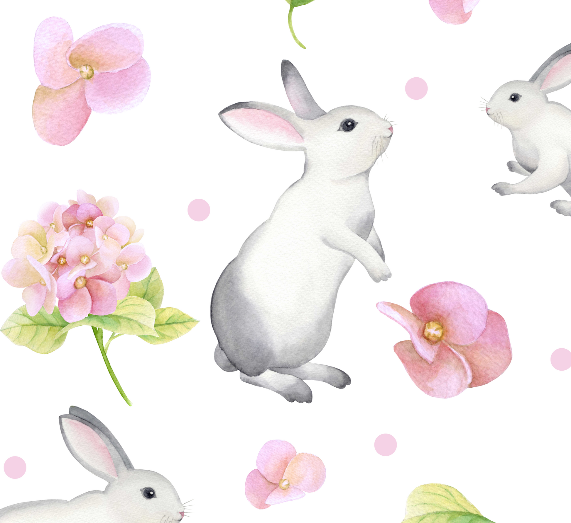 Pink Flower Bunny