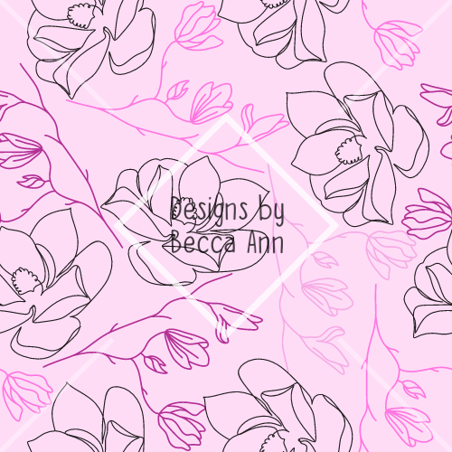 Sweet Pink Magnolia Seamless File