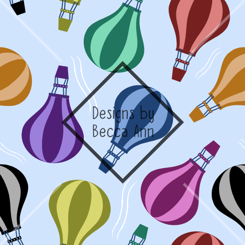 Colorful Hot Air Balloons Seamless File
