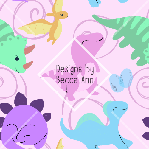 Assorted Girly Dino Seamless File