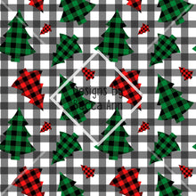 Load image into Gallery viewer, Plaid Christmas Tree Seamless File
