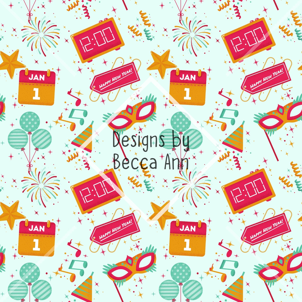 Retro New Year Seamless File