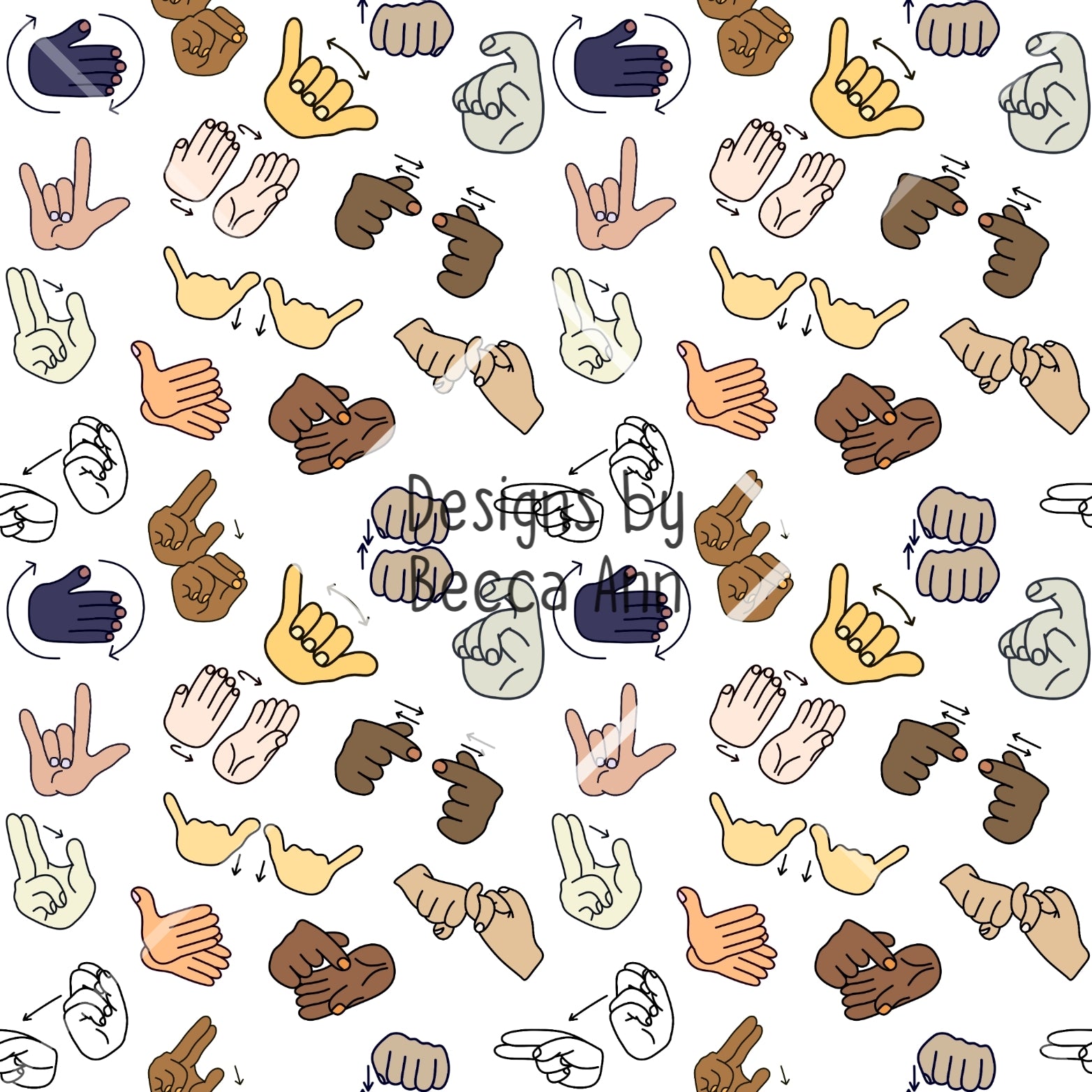 ASL Hands Seamless File – Becca Ann's Boutique