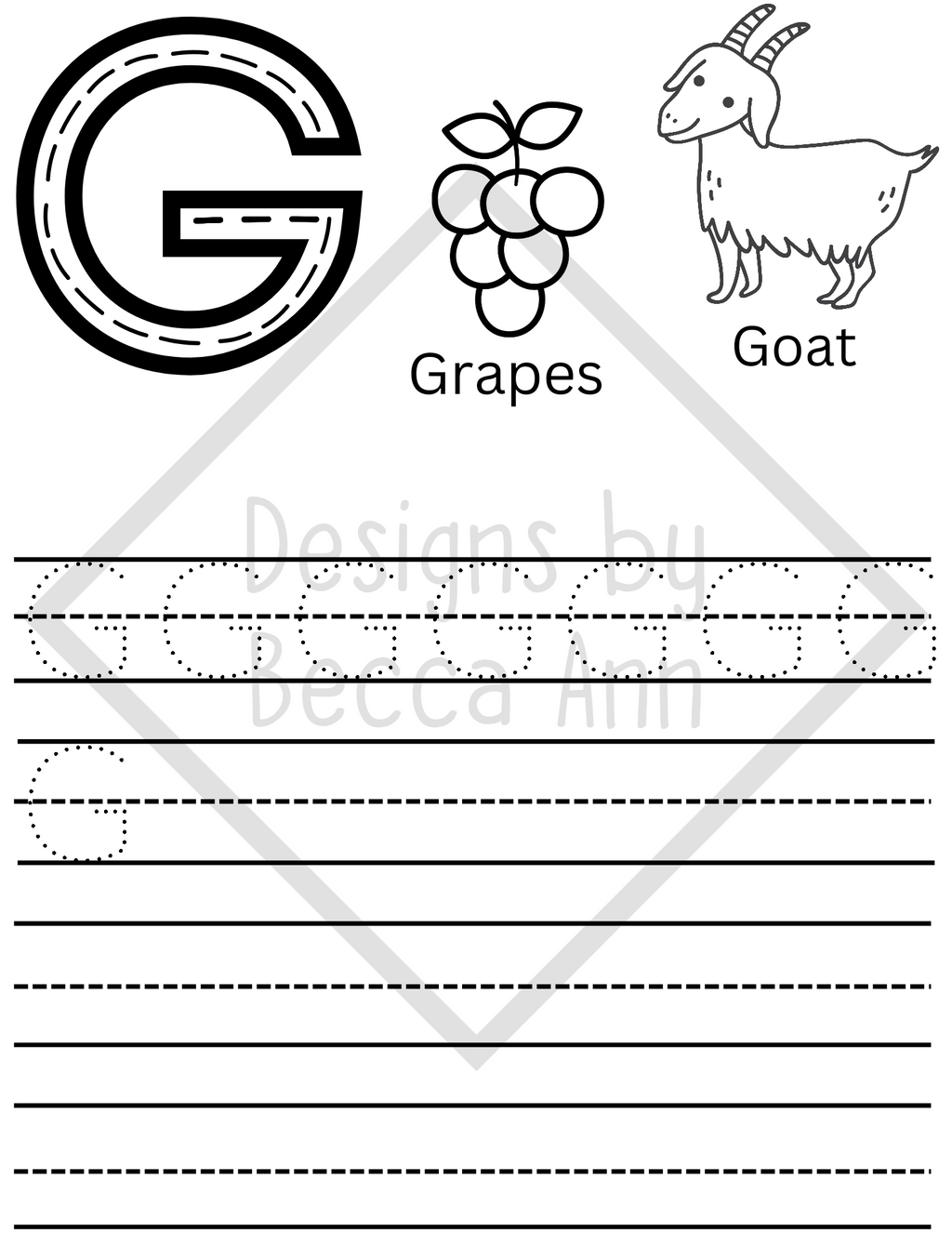 Letter Learning Coloring Book