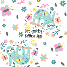Load image into Gallery viewer, Pastel Sloths Seamless File
