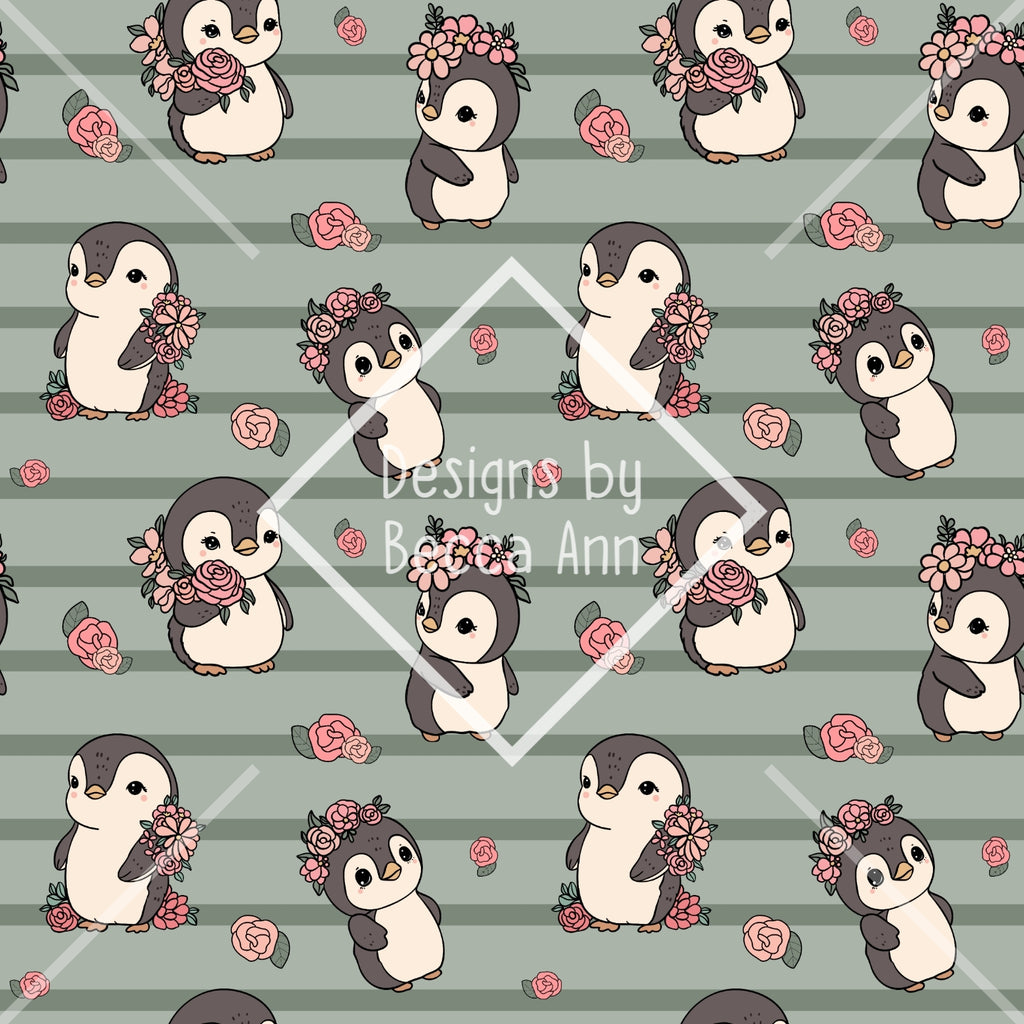 Flower Penguin Seamless File