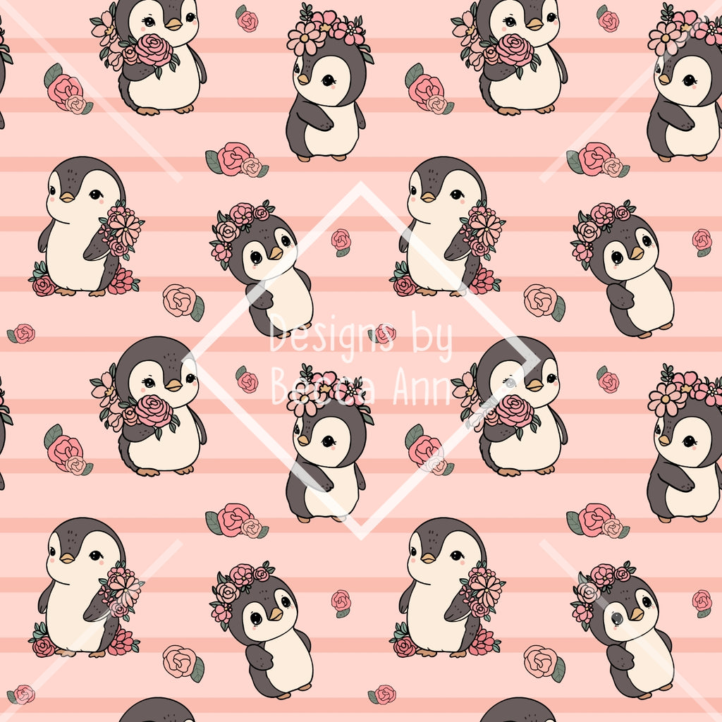 Flower Penguin Seamless File