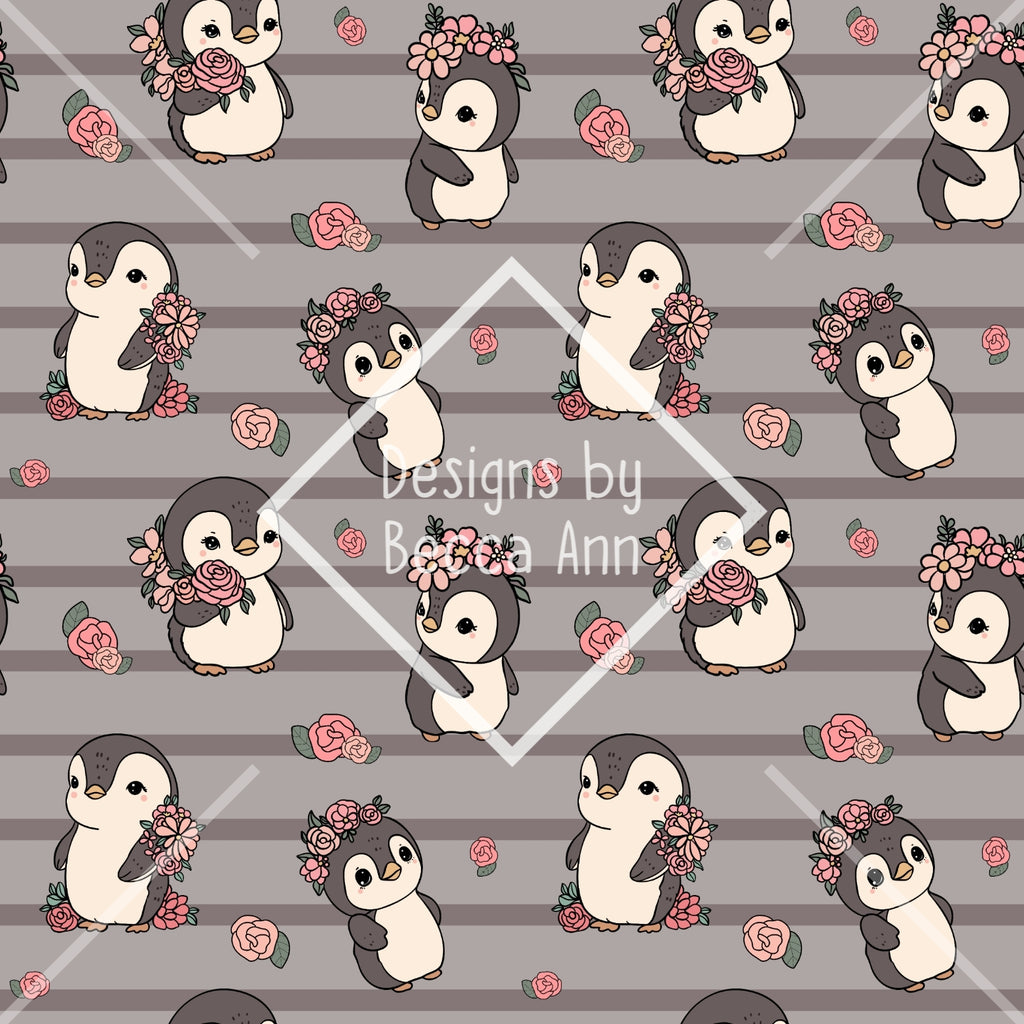Flower Penguin Seamless File