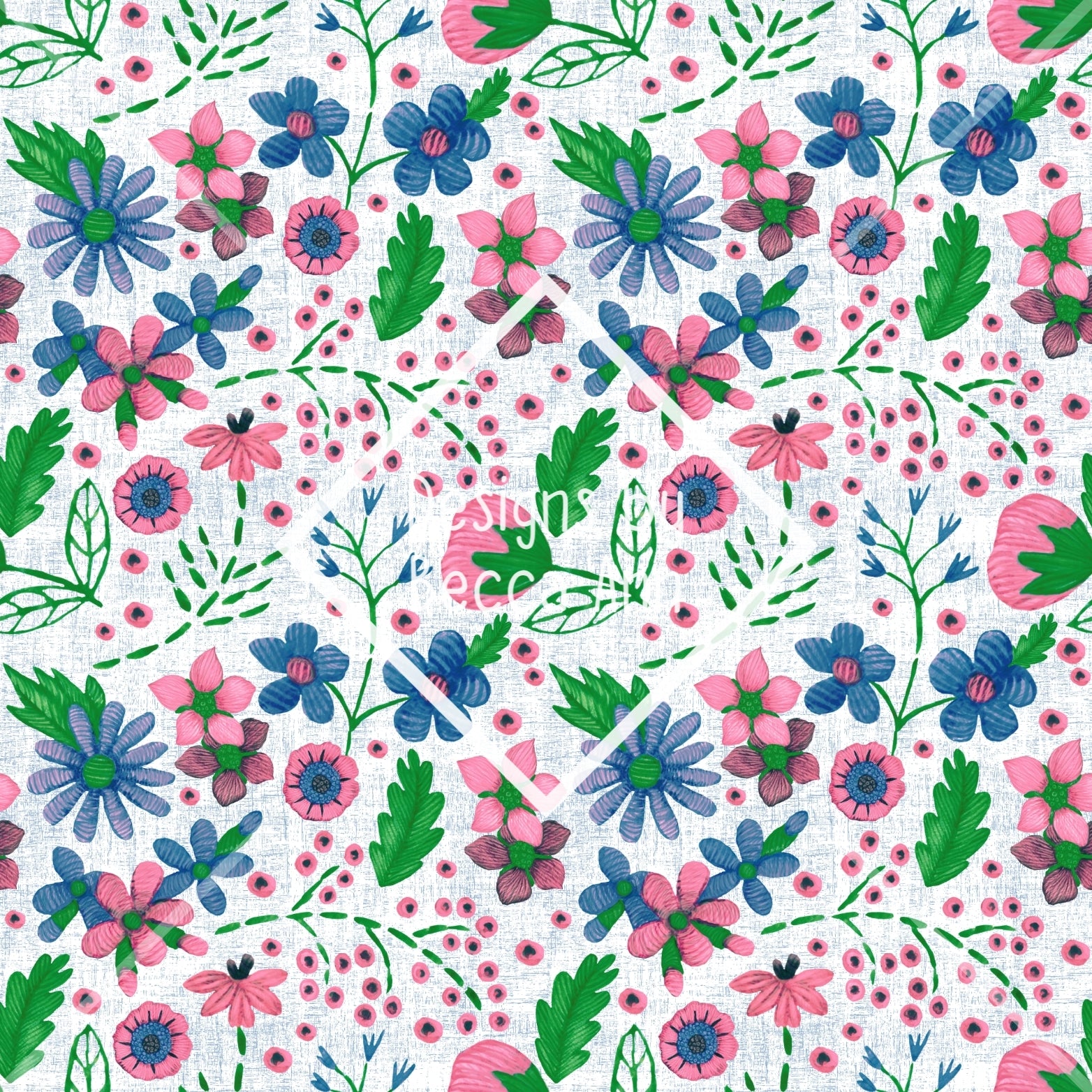 Spring Floral Embroidery Seamless File