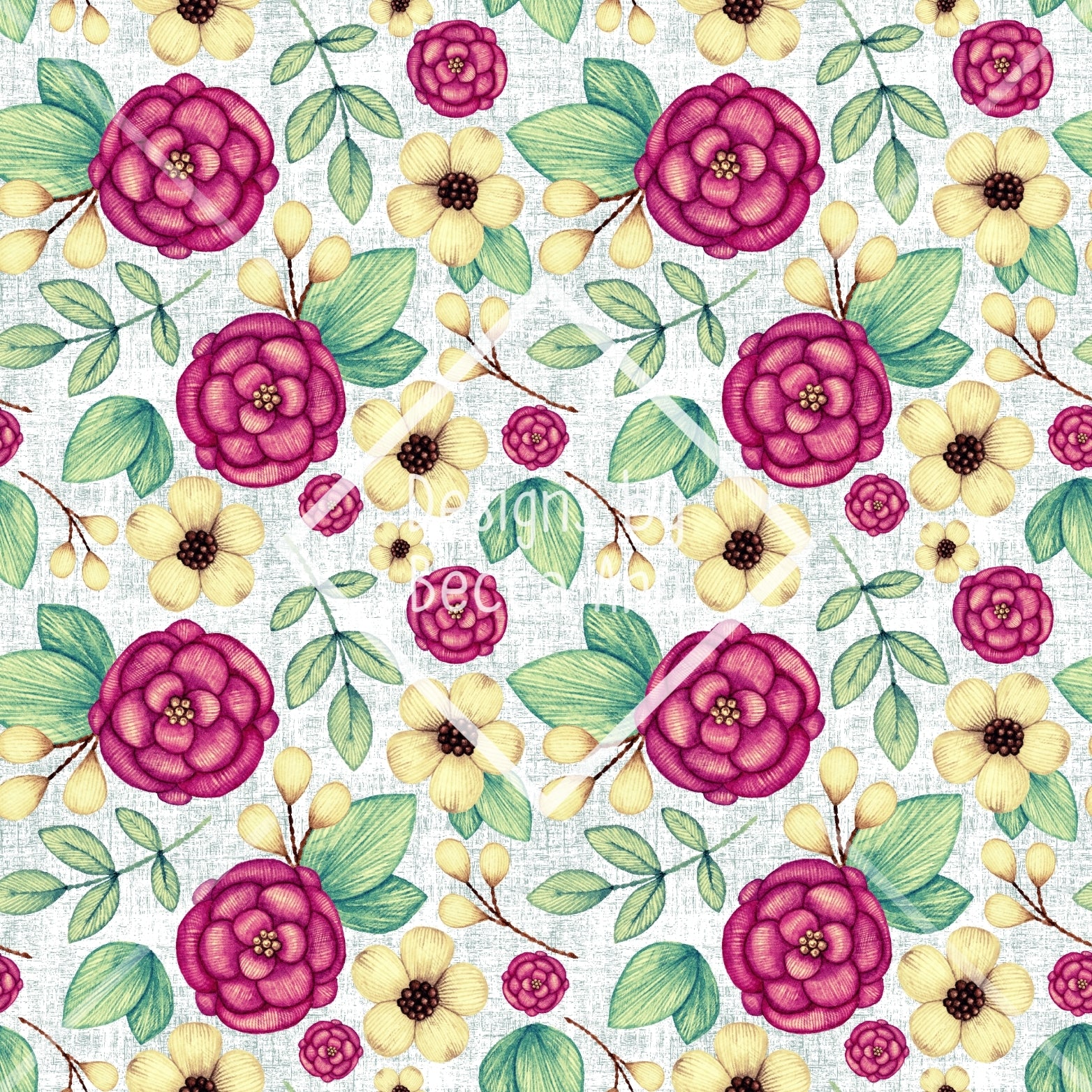 Bright Embroidery Floral Seamless File